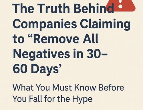 The Truth Behind Companies Claiming to “Remove All Negatives in 30-60 Days”: What You Must Know Before You Fall for the Hype