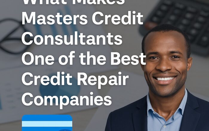 "Masters Credit Consultants recognized as one of the best credit repair companies with professional consultant and financial graphics."