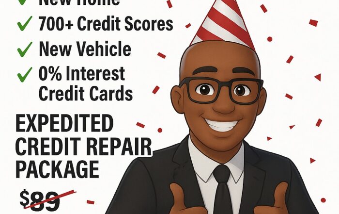 Joe’s Birthday Celebration credit repair promotion by Masters Credit Consultants – September 16–20, expedited credit repair package only $44.50, free phone consultation.
