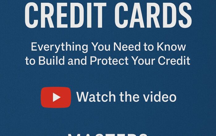 Understanding Credit Cards – educational blog banner featuring Masters Credit Consultants and YouTube link for credit education.