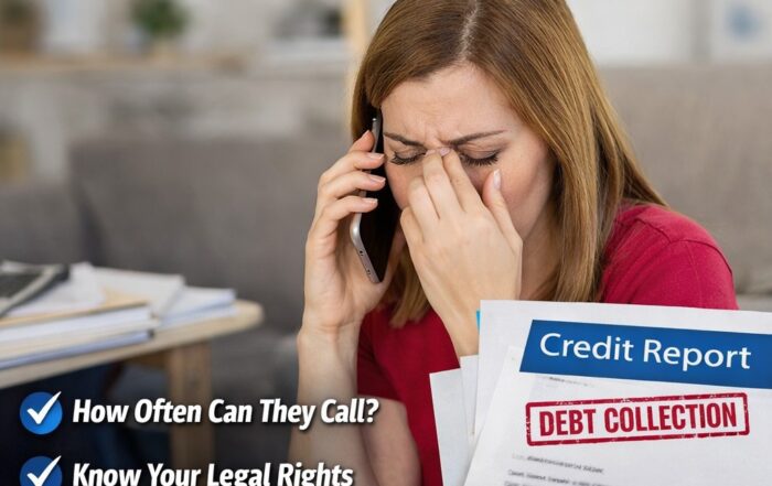Collection companies keep calling woman about debt collection while reviewing credit report and learning how to stop debt collector harassment legally