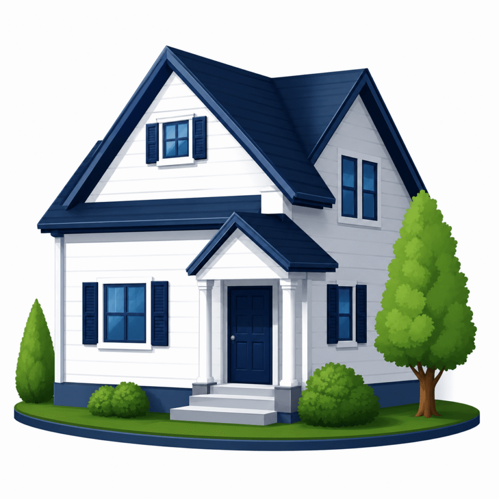 Homeownership illustration representing buying a home, mortgage approval, home financing, and achieving the dream of homeownership through strong credit.