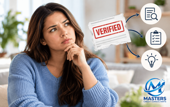 Woman considering what to do after a credit dispute came back verified